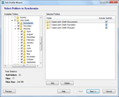 Select Folders to Backup/Synchronize